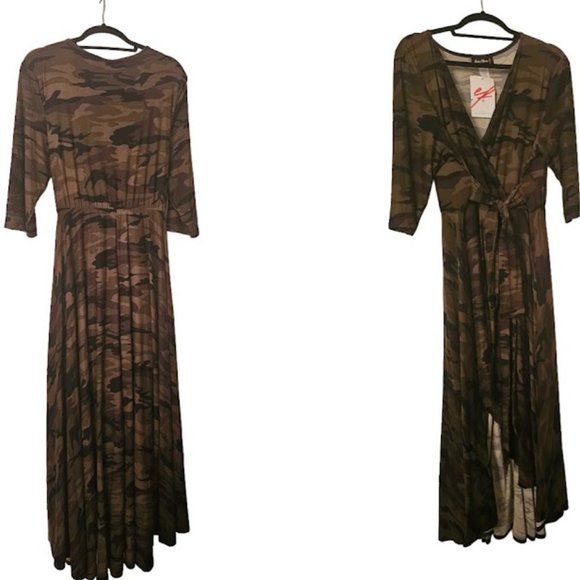 NWT | Fabulous | HTF | Hi/Lo Camo | V-Neck Maxi | Elasticized waist | Size: 3XL - Picture 3 of 15